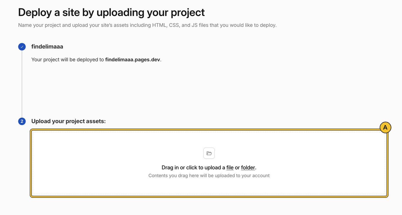 Kotak upload Cloudflare: Drag in or click to upload a file or folder
